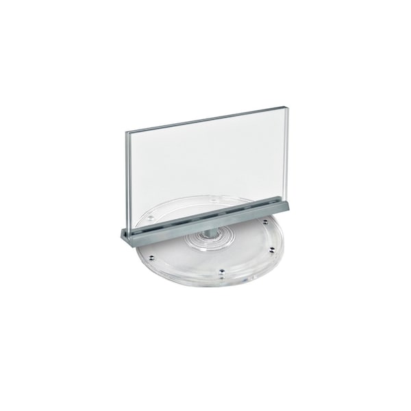 Two-Sided Revolving Acrylic Sign Holder, 8.5inW x 5.5inH, 2PK